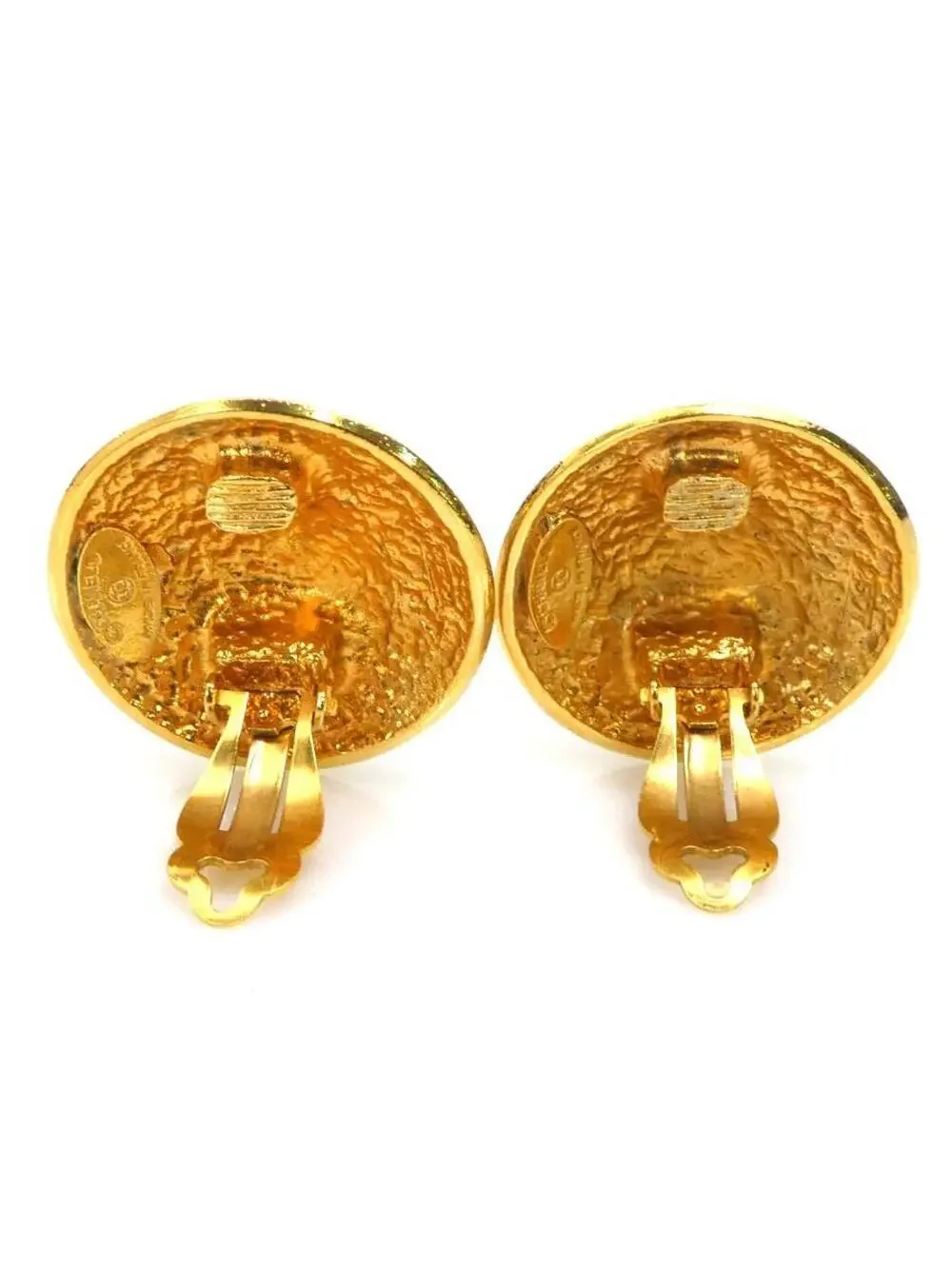 Auth Chanel Logo Earrings Gold Metal - #327013C25B